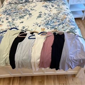 Lululemon set of 7 all tied up tanks - size 4 - EUC